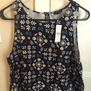 Ann Taylor Cute Womens Floral Tank Top Blouse L